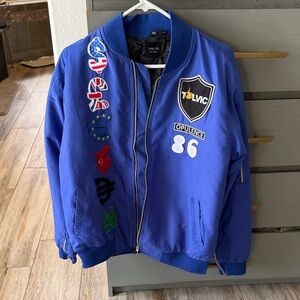 Blue Bomber Jacket for Women